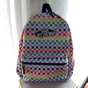 Vans backpack - checkered rainbow